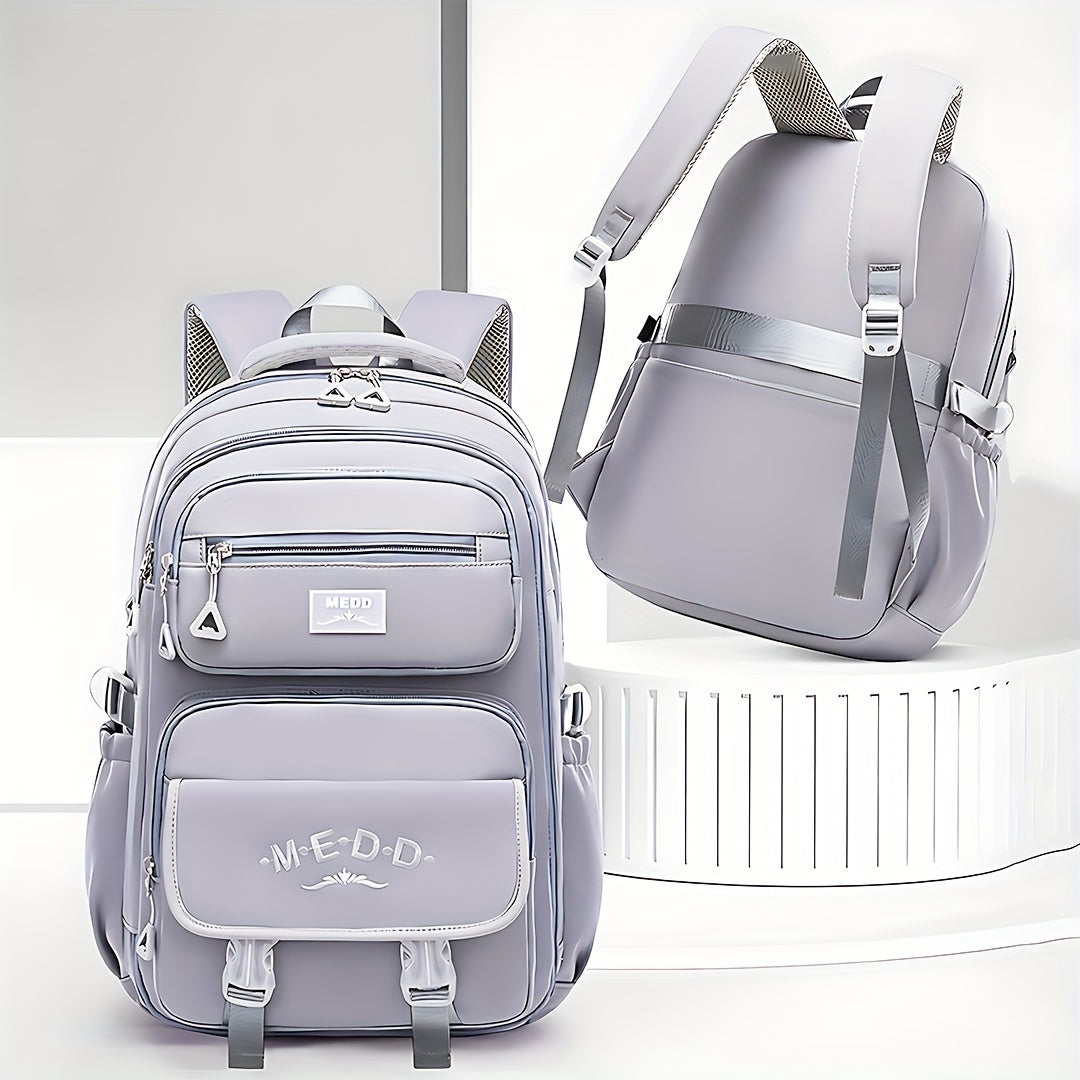 15.6-Inch Large Capacity Minimalist Laptop Backpack - Water-Resistant Nylon, Lightweight, Trolley Sleeve, Laptop Compartment, Zipper Closure, 80cm Adjustable Shoulder Strap - Perfect for Outdoor Travel, Casual Fashion, and Da