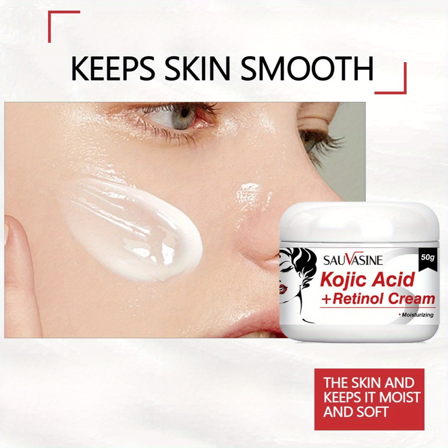 3pcs Kojic Acid & Retinol Cream - Unisex Moisturizing Lotion with Retinol, Hydrates & Firms Skin, Retinol Hydrating Face Cream Suitable for All Skin Types