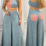 Women'S Casual Two-Piece Set, Sleeveless Patchwork Outfit