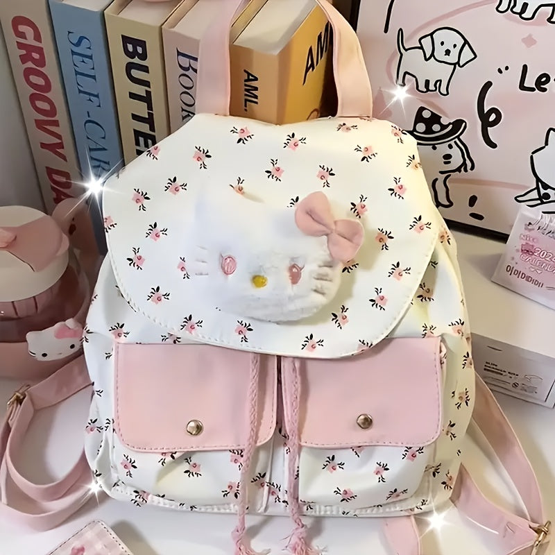 A Cute And Versatile Floral Canvas Backpack for Commuting, Perfect for in 2024.