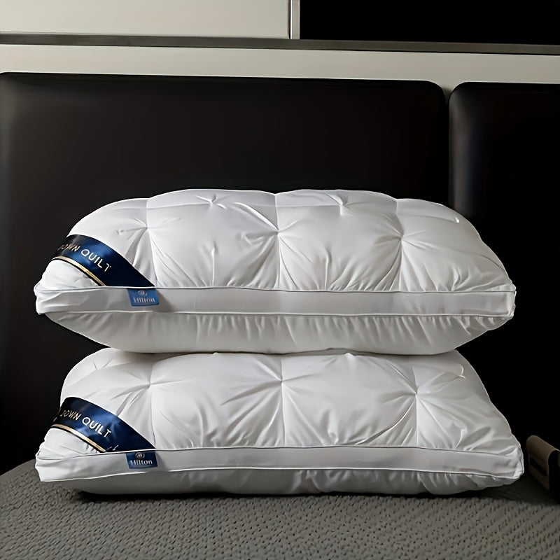 Luxury 5-star hotel quality pillow, 19x29 inches - deep sleep neck support, non-collapse high-density pillow core, suitable for four seasons, anti-allergic polyester cover, machine washable, Christmas Decor, Best for Christma