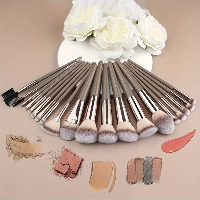 Valentine'S Day Gift Complete Function Makeup Brush Kit Premium Synthetic Eyeshadow Foundation Face Blending Blush Brush Concealer Eye Makeup Brush Set Ideal For Makeup Beginner Artist Holiday Gift Atmosphere Holidays Beauty