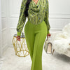 Elegant Women's Fashion Two-Piece Set: Chic Cowl Neck Top & High-Waist Pants - Polyester, Machine Washable - Perfect for Spring/Fall - For Women - Suitable for Casual Occasions - Great Gift for Fashionistas