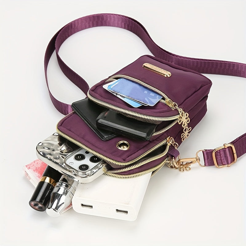 New Style Mobile Phone Bag for Women, Mini Crossbody Bag with Cell Phone Pocket, Hanging Neck Cloth Bag, Portable Wrist Coin Purse