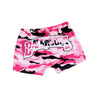Letter Print Lounge Bottoms, Comfy & Soft Elastic Waistband Shorts, Womens Loungewear & Sleepwear