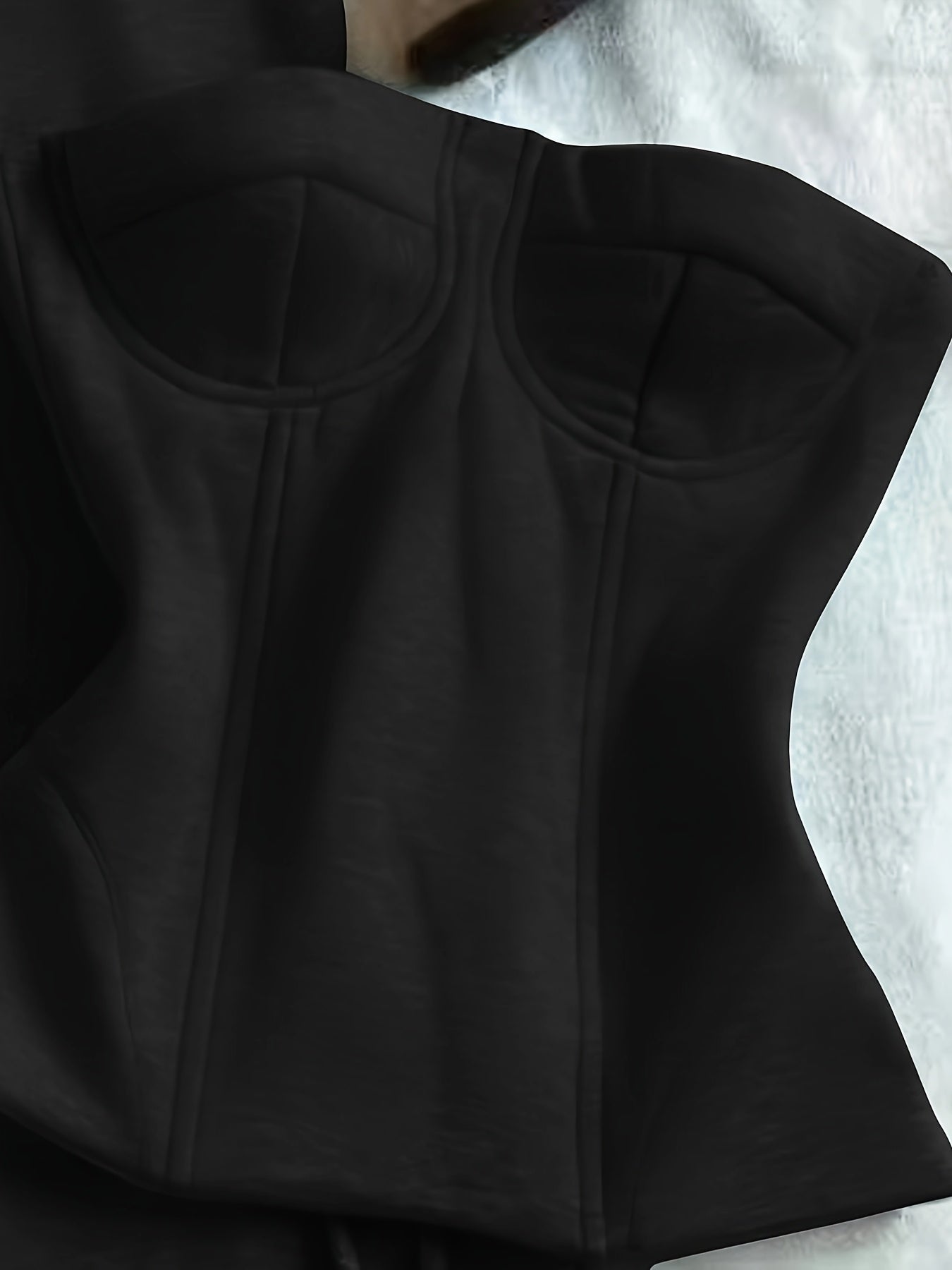 Women's Long Pants & Sleeveless Crop Hoodie Set – Casual Solid Color Two-Piece Loungewear with Drawstring Waist