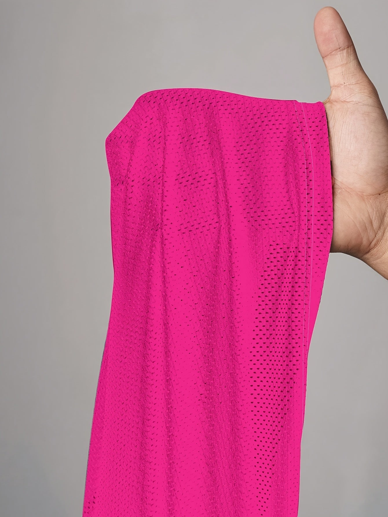 Women's Bright Pink V-Neck Breathable Mesh Athletic T-Shirt - FREE SPIRIT 98 Graphic Print, Summer Casual Sportswear, Machine Washable, Summer Athletic Wear | Sporty Vneck Top | Sporty Graphic Shirt, Sports T Shirt