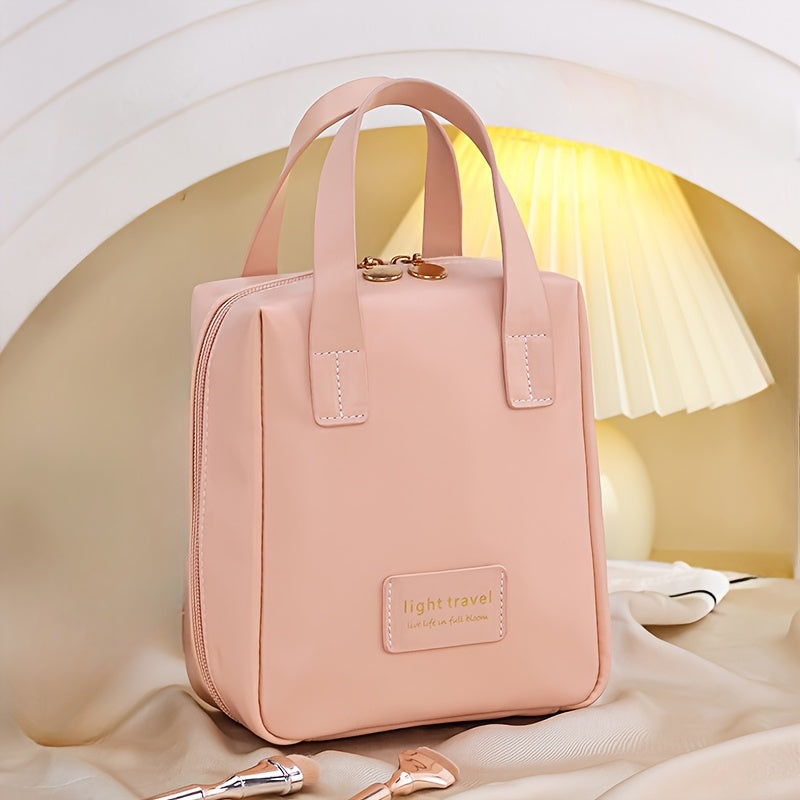 An exquisite and practical makeup bag, compact and high-end hand-held cosmetic storage bag, good-looking travel toiletry bag, essential for traveling