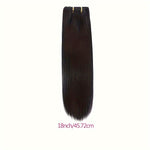 Straight Human Hair Clip In Hair Extensions For Women 100% Unprocessed Full Head Brazilian Virgin Hair Natural Black Color, 8/Pcs With 18Clips, 4.06 oz