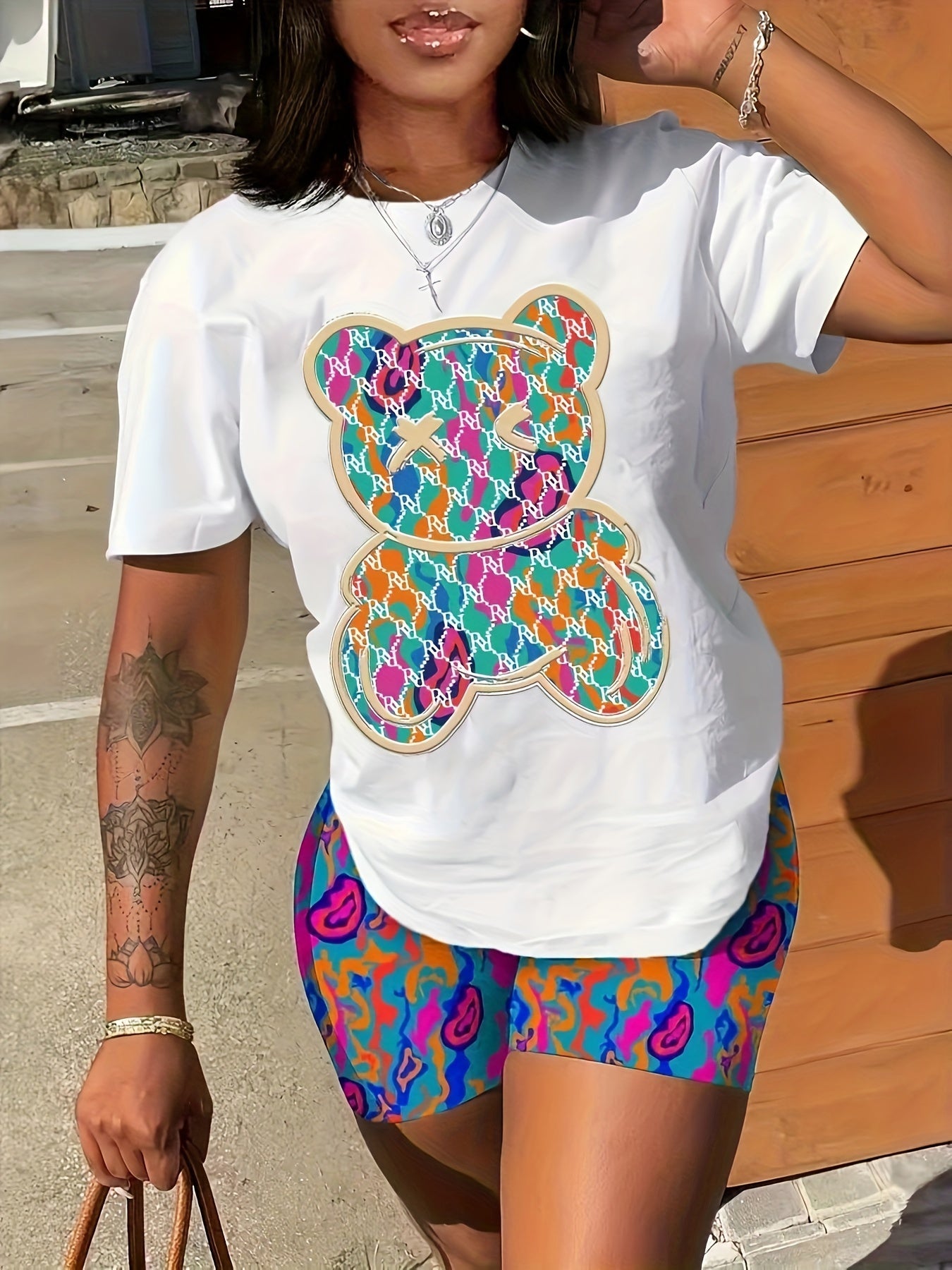 Oriented Fashion Print Shorts Set Trend