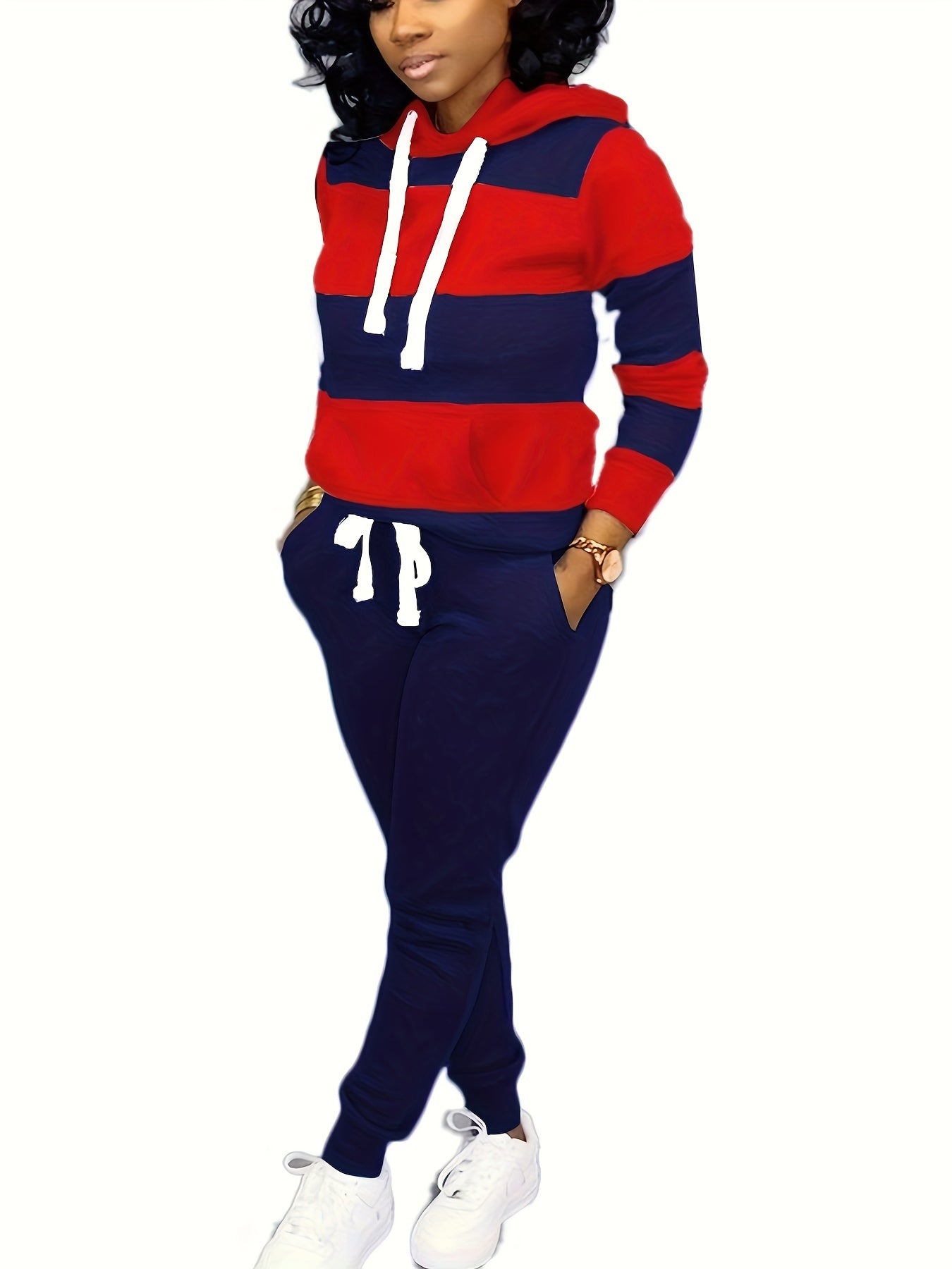 Two Piece Outfits For Women Casual Jogging Suit Set Long Sleeve Sweatshirt And Sweatpants Tracksuit Athletic Loungewear