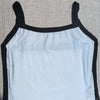 Women'S High-Stretch Ribbed Contrast Color Cami Top - Sexy Sleeveless V-Neck with Strappy Design, Brown & White Two-Tone, Perfect for Summer Outfits, Beachwear Essential | Vneck Design | Knitted Textur