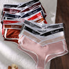 8pcs Comfy High-Waist Women's Briefs with "Sweet" Waistband - Stretchy & Breathable, Elegant Solid Colors in Polyester/Elastane Blend, Hand Washable - Perfect for Casual Attire