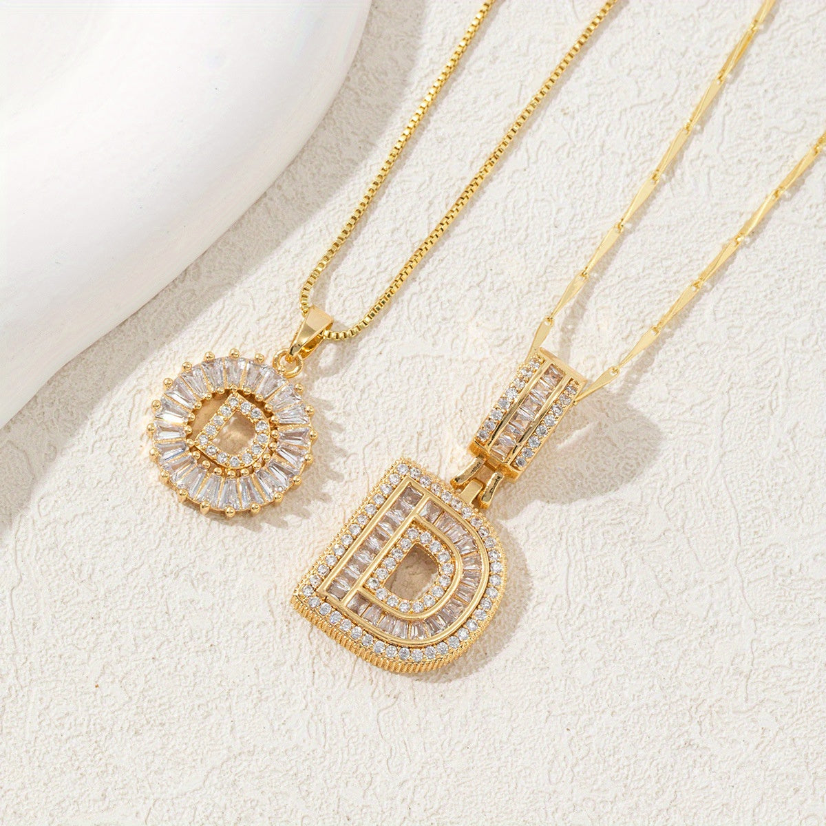 2 Packages of Initial Pendant Necklace, Letter Necklace with Adjustable 17 "-19" Chain, Valentine'S Day Gift, Suitable for Ladies And Girls