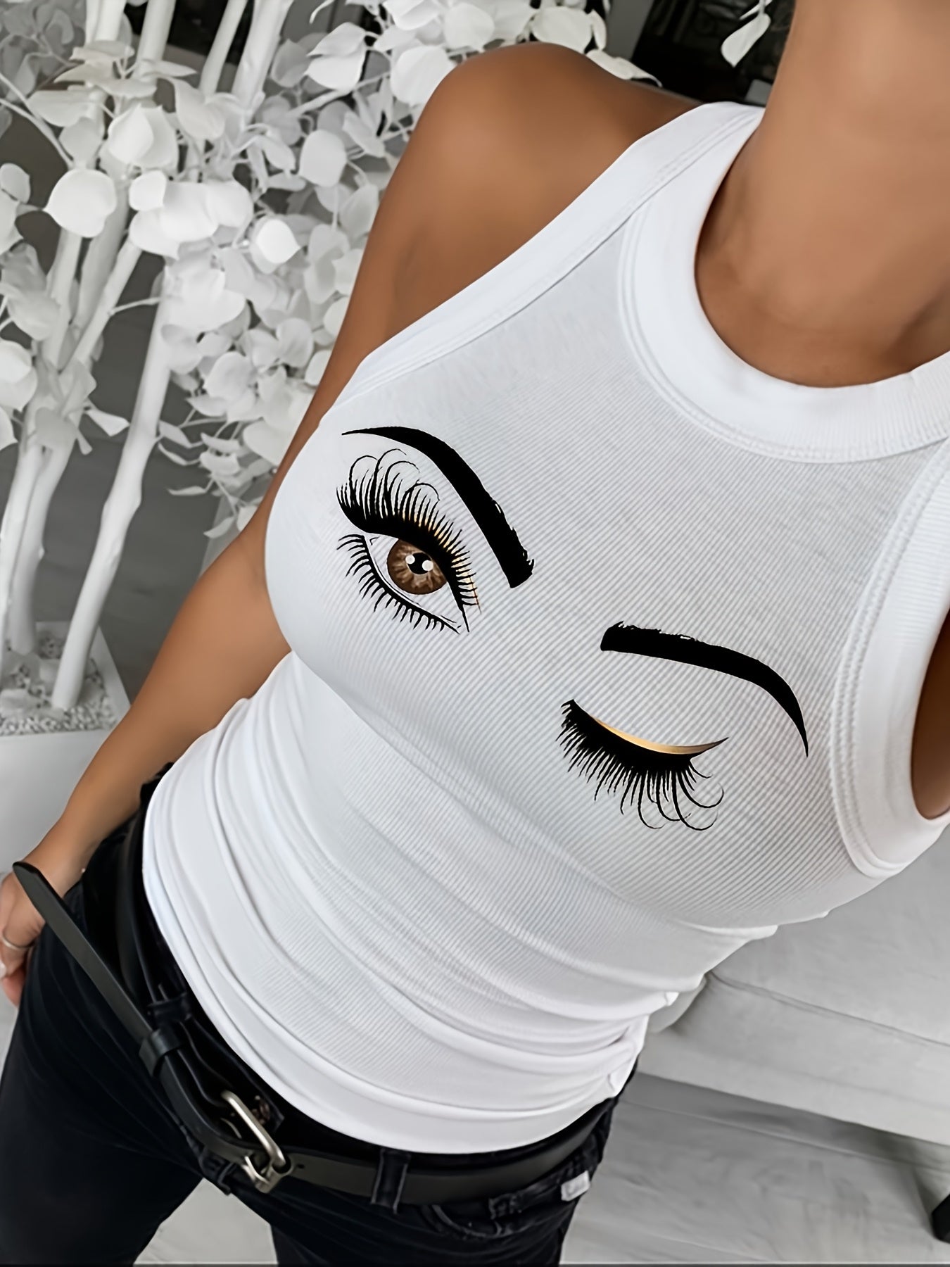 Women'S Sleeveless Color Block Tank Tops Basic Cami Shirt And Tank Blouses