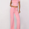 [Modal Ribbed Drawstring Loungewear Set] Kardashian Same-Style - Women's Modal Ribbed Drawstring Loungewear Set