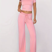 [Modal Ribbed Drawstring Loungewear Set] Kardashian Same-Style - Women's Modal Ribbed Drawstring Loungewear Set