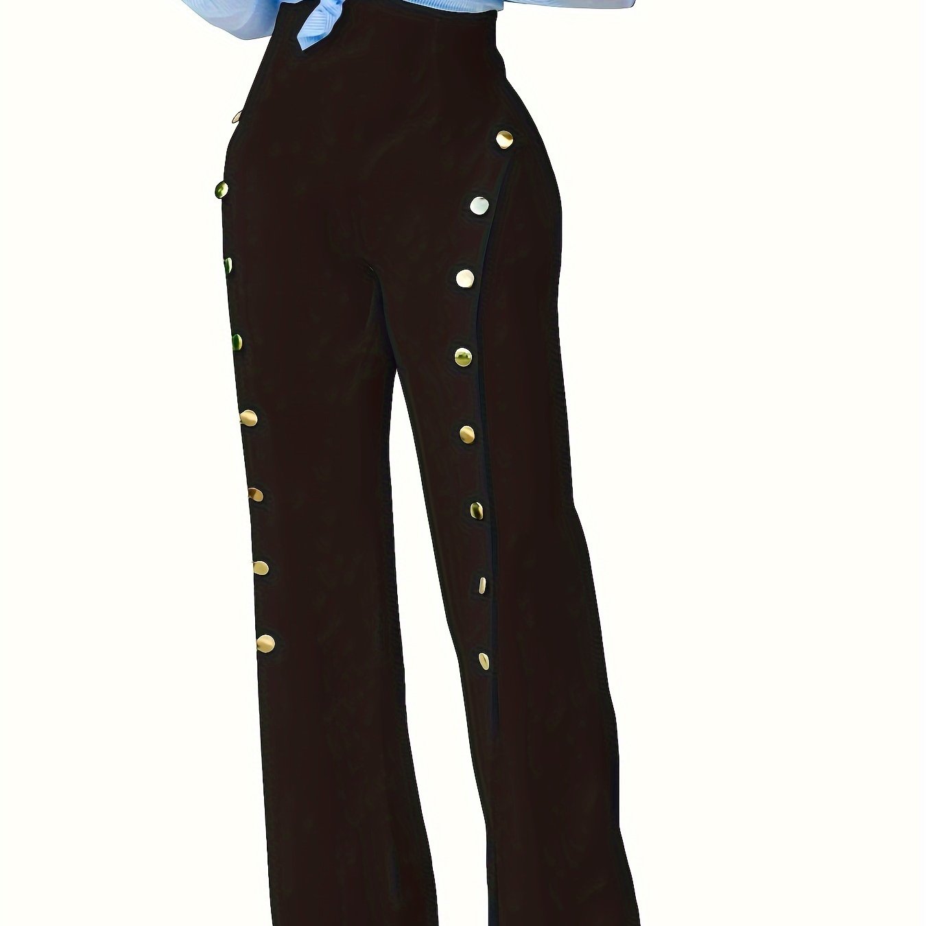 Women High Waisted Stretchy Bootcut Pull On Dress Pants For Women Casual Office Work Trousers