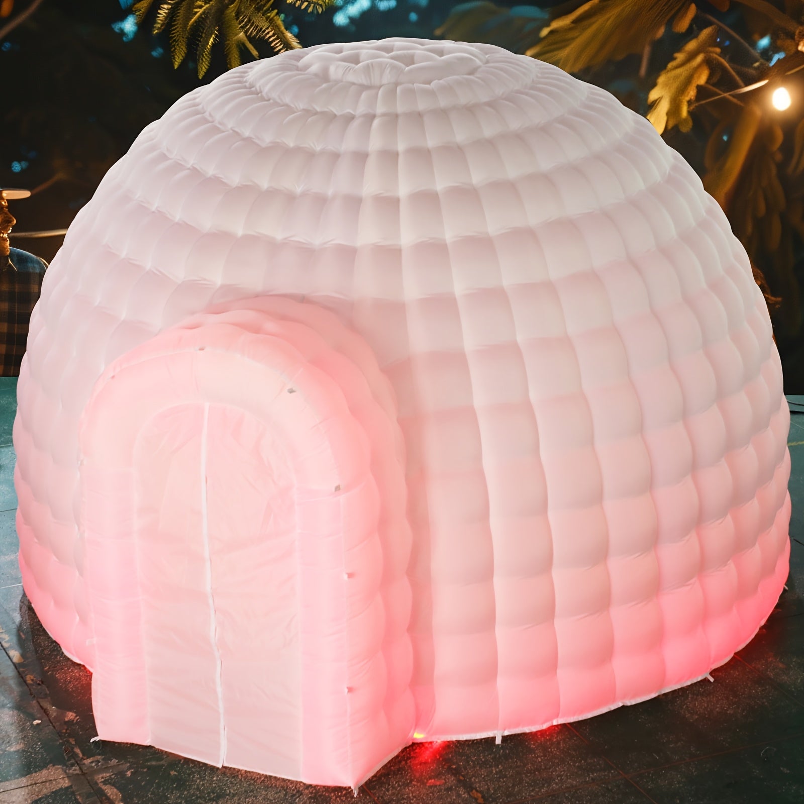 Inflatable Igloo Dome Event Tent (14x14x9FT) Dome With Air Blower And Light, Inflatable Party Tent For Wedding Party Exhibition Event Prom Birthday Advertising Bars