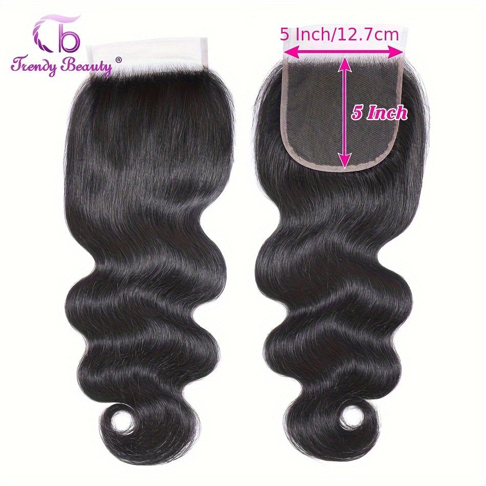 Peruvian Body Wave Virgin Hair Bundles With Lace 5x5 Closure Human Hair Unprocessed Body Wave Hair With Closure 5x5 Lace Free Part Natural Black Hair 5 Bundles In Total