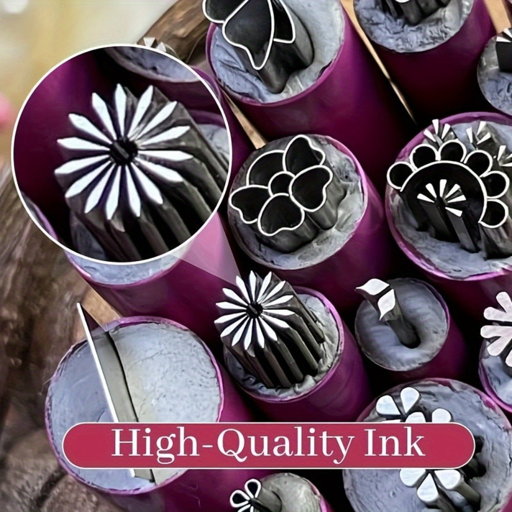 15 Nail Printing Set - Precision Tools for DIY Nail Art, Various Flower Patterns and Templates, Women'S DIY Nail Art Tools, Fragrance Free, Foot and Hand Care Accessories