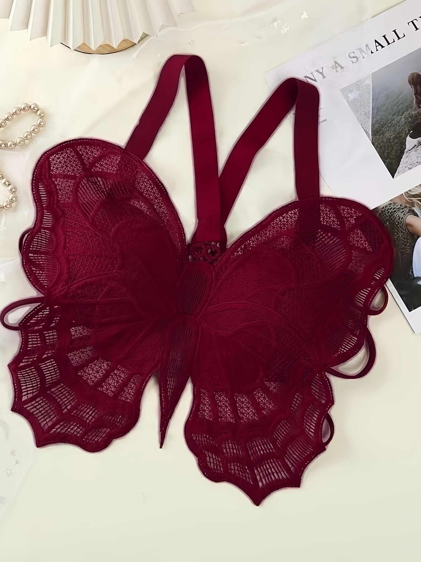 Chic Lace Cami Top with Bow Detail - V-Neck, Semi-Sheer Floral Print, Nylon Blend, Perfect for Casual Summer Wear