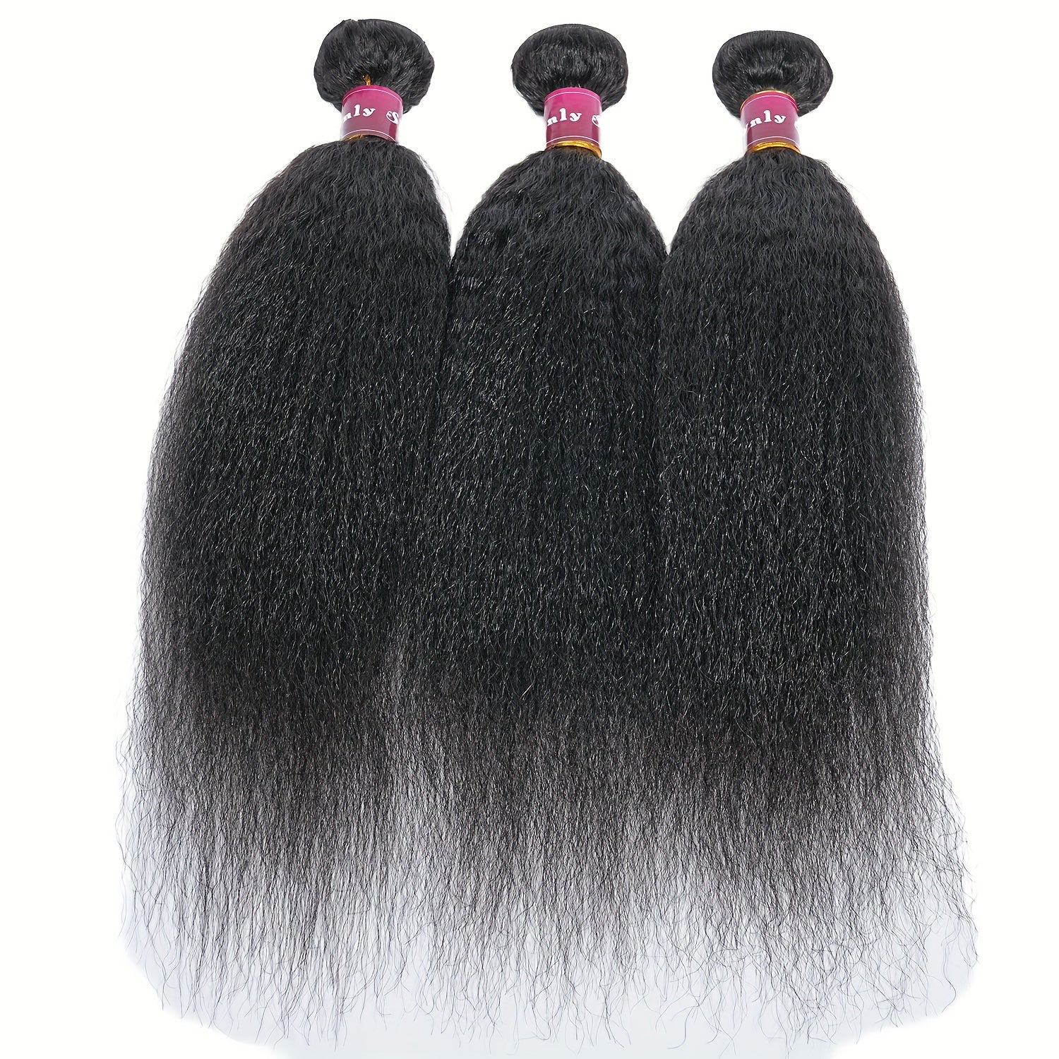 3 Bundles Brazilian Yaki Straight Human Hair Extensions, 100% Remy Hair Weave for Women, Natural Black Color, 10-26 Inches, Unisex High-Quality Hair Extensions for Styling & Volume, Versatile Hair Styling | Stylish Hair Exten