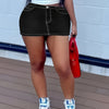 Women's Sexy Casual Denim Mini Skirt - Straight Cut Dark Blue Jeans with Contrast Stitching & Zip Button Closure, Machine Washable for Spring Summer Fall, Seasonal Fashion | Medium Elasticity, Denim Skirt, Chicsale