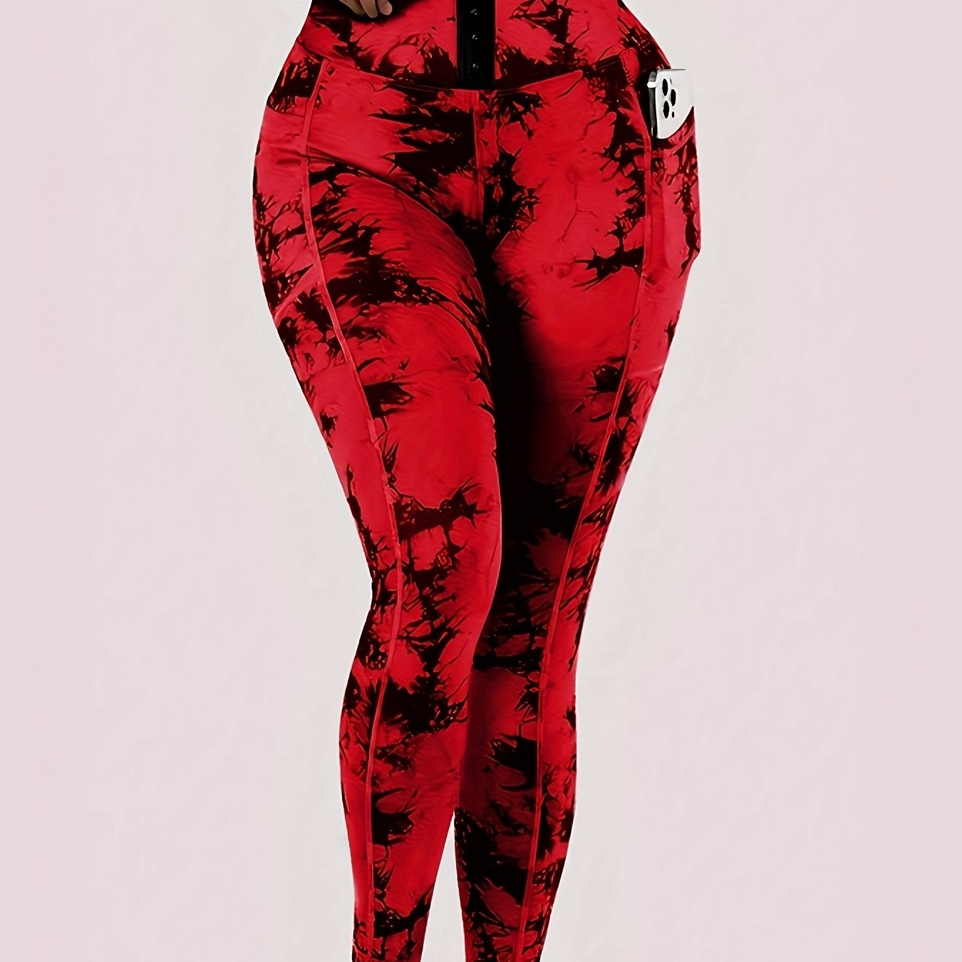 Tie Dye Tummy Control Fitness Gym Sports Leggings, High Waist Yoga Workout Running Butt Lifting Tight Pants, Women's Activewear Wide Waistband