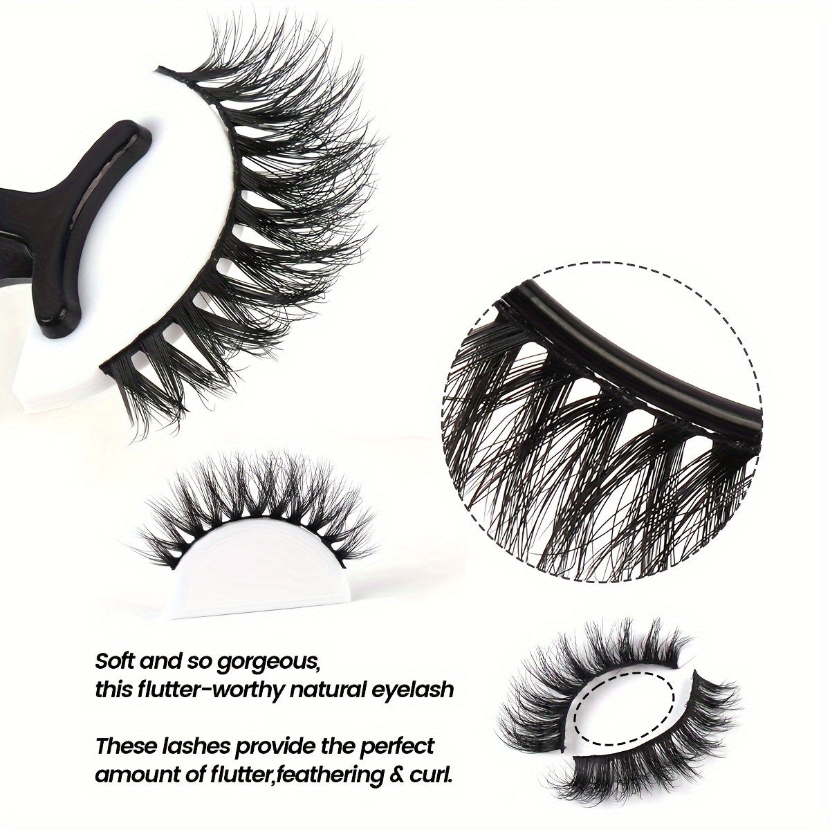 100 Pairs of 3D Mink False Eyelashes Set - Natural, Lengthy, Fluffy, Curled, Dense Multi-Style Mixed Lengths for Daily Travel, Portable Cat Eye Eyelash Extension
