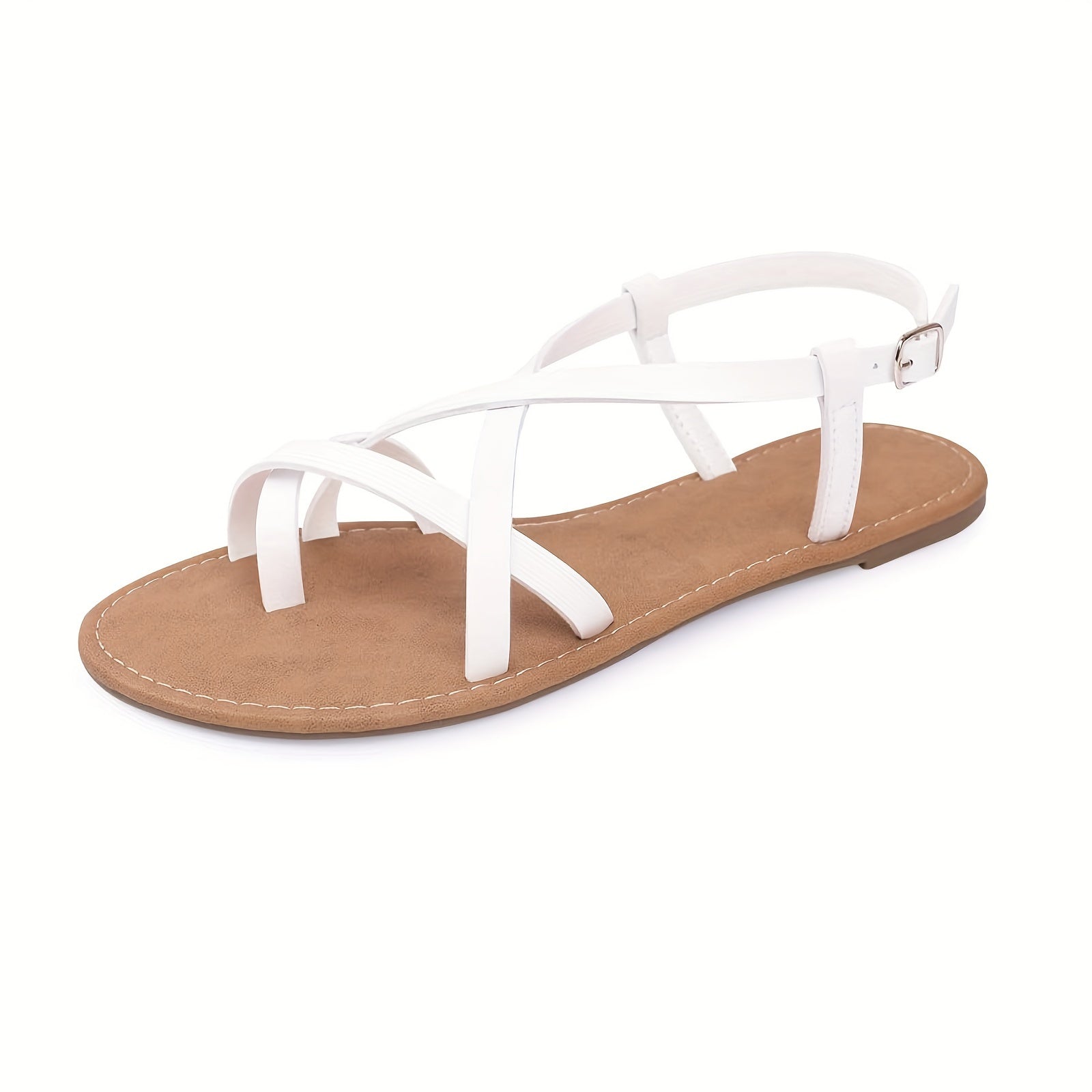[Special offer Clear-out]Women's Gladiator Strap Sandals Flat Fisherman Thong Cross Strappy Sandals