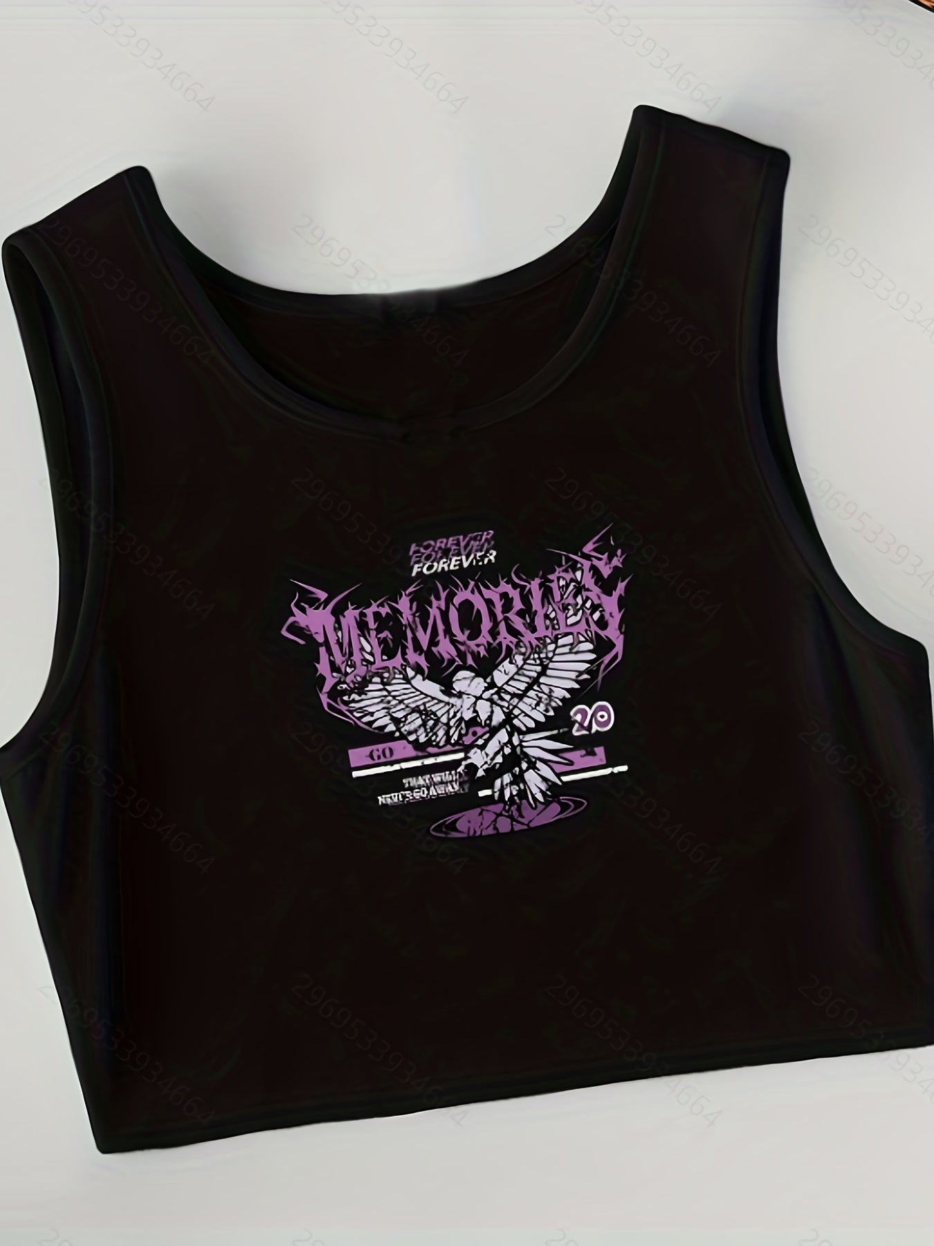 Graphic Print Tank Top 4 Pack, Sexy Crew Neck Summer Sleeveless Top, Women's Clothing