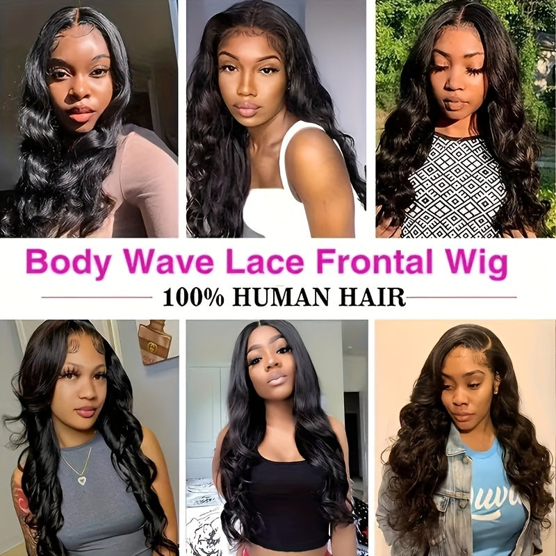 Brazilian Remy Human Hair Wig - Body Wave Lace Front Wig For Women - 250% Density - 13x4 Lace Front, BD
