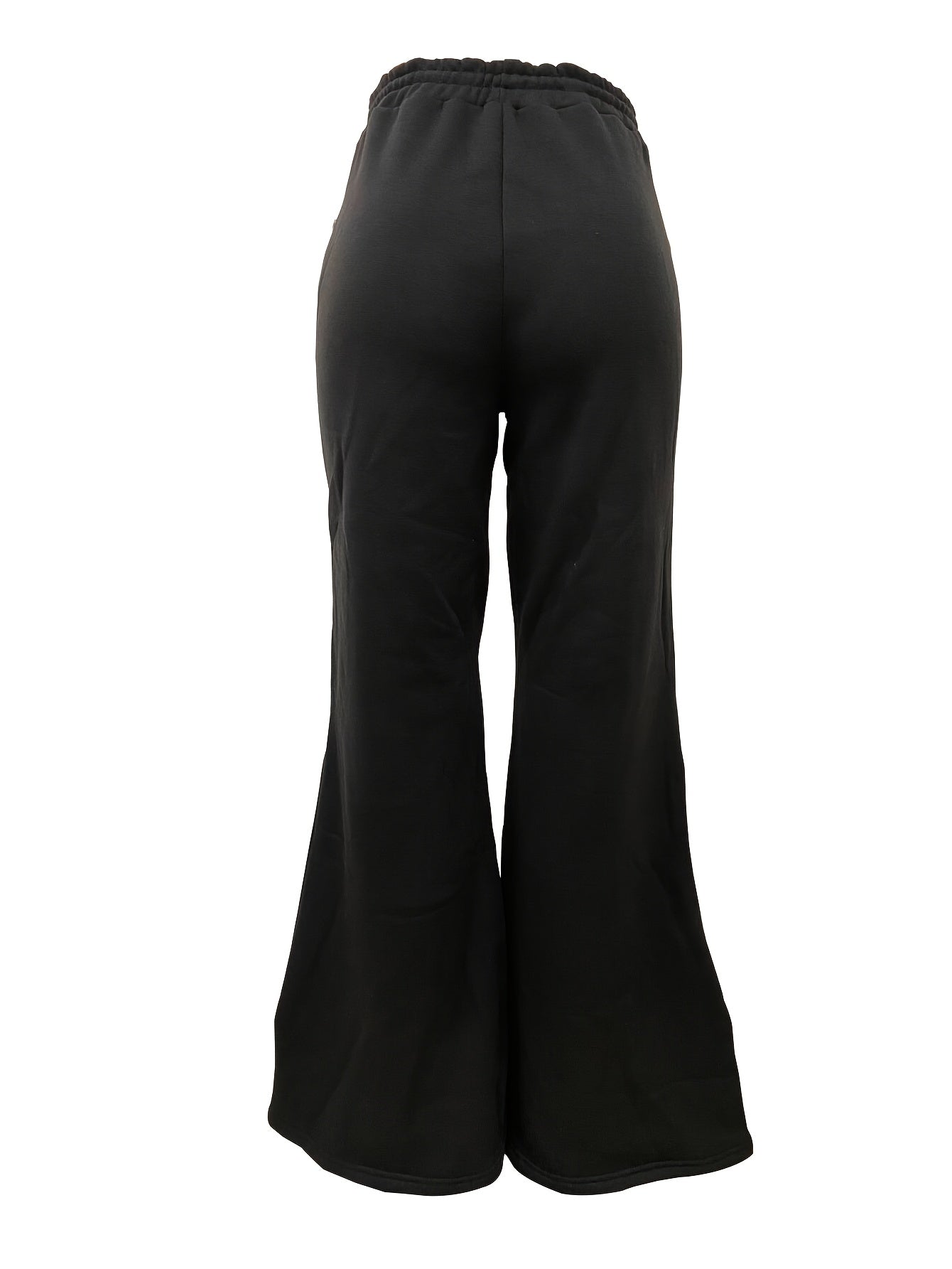 Women'S Chic European and American Fashion Flare Leg Pants with Multiple Zippers, Sexy Elastic Waistband, Loose Straight Fit - All Season Versatile Wear, Sexy Pants