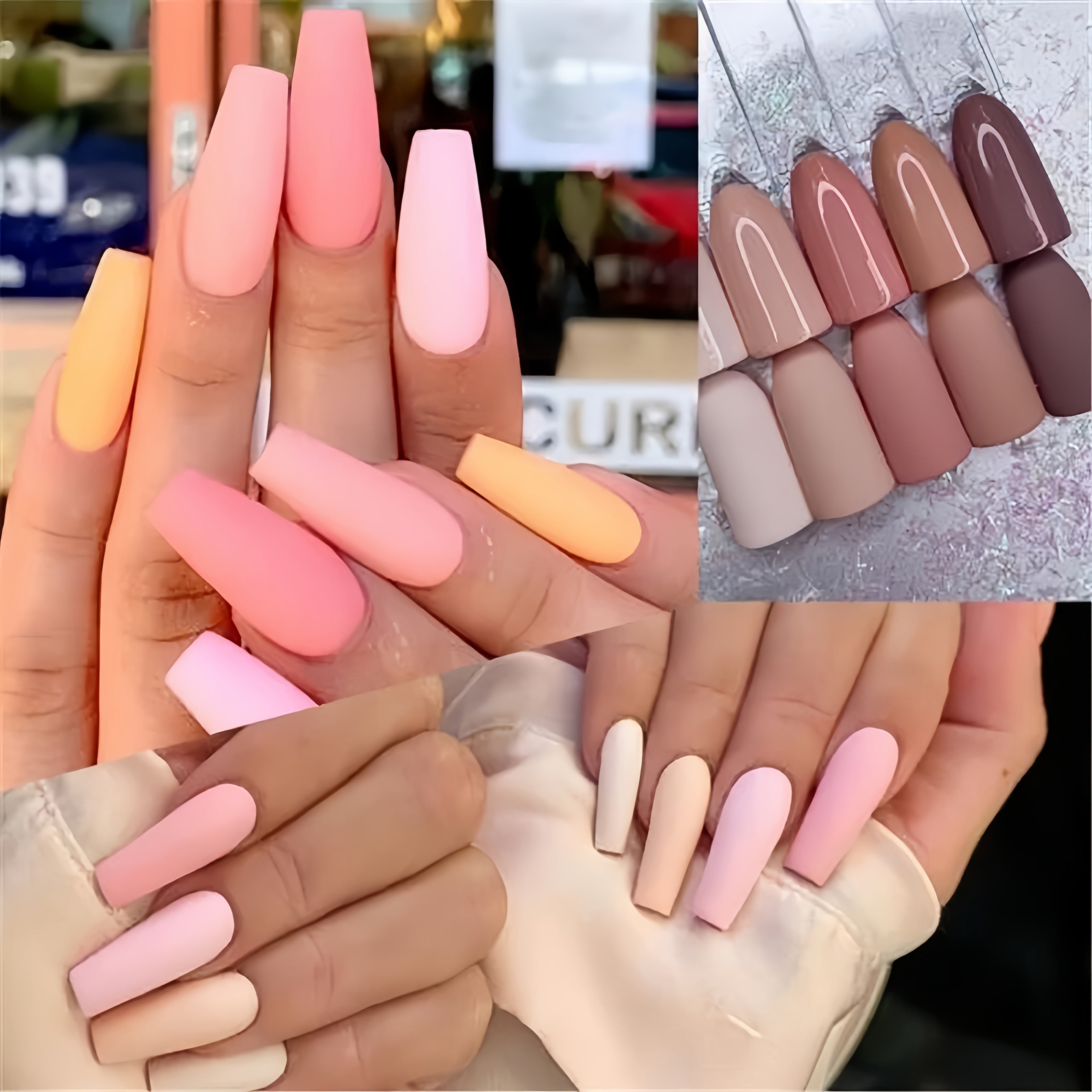 100G/ Set of Loose Bulk Class Color Acrylic Nail Powder, 10 Colors Set of Nail Art Crystal Powder, Brown Series Extension/Dipping/Carving Acrylic Powder Wholesal