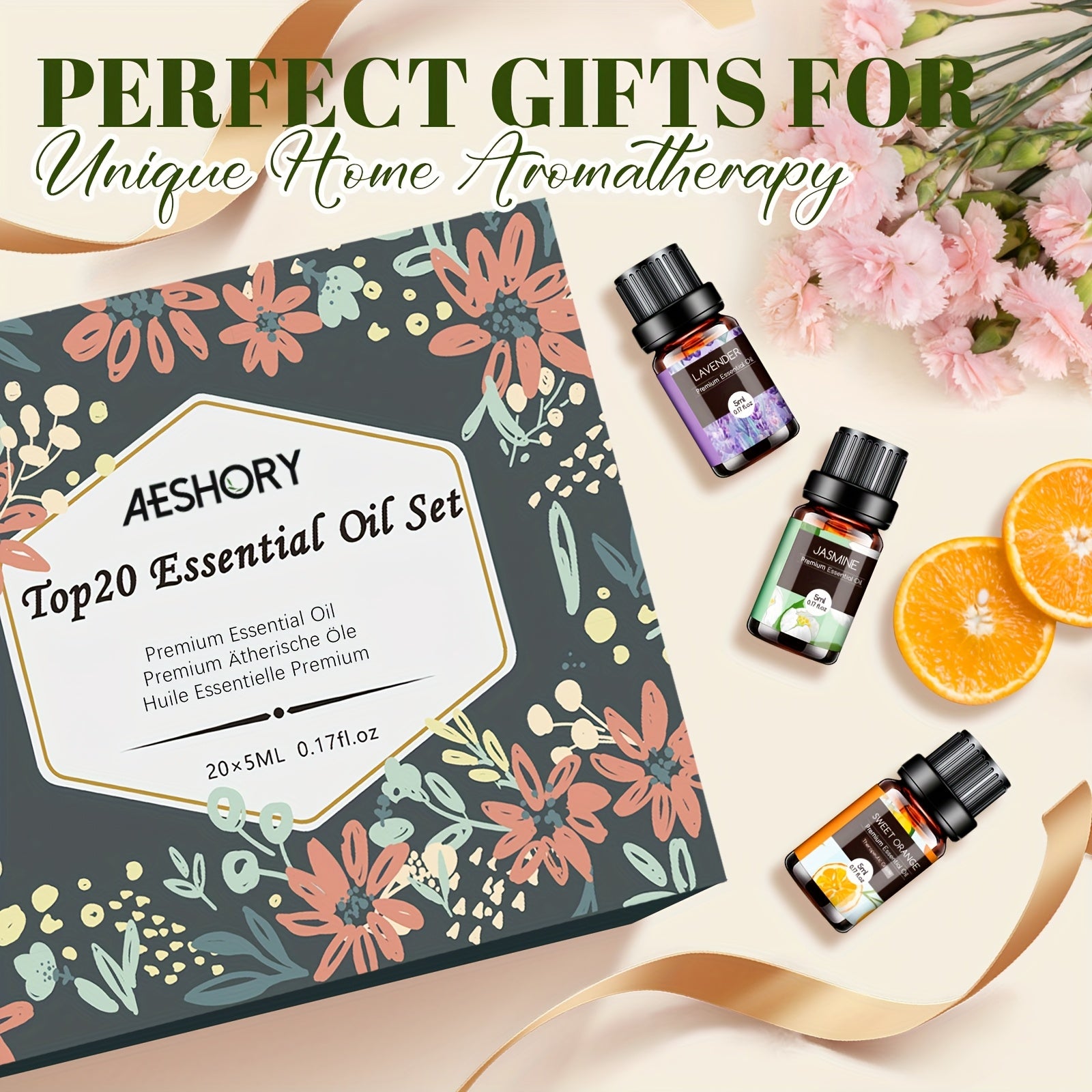12pcs/20pcs/26pcs/32pcs Essential Oil Set, Suitable for Aromatherapy Machine, Humidifier, DIY Fragrance, Valentine's Day Gift, Holiday Gift for Friends, Lover, Girl, Lady, Family