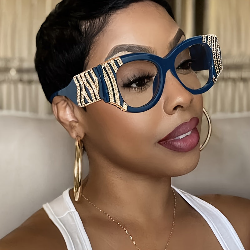 High-value Trendy Jinli Decorated Sunglasses Internet Celebrity Fashion Trend High-end Concave Shape Photo Sunscreen Sunglasses Ins