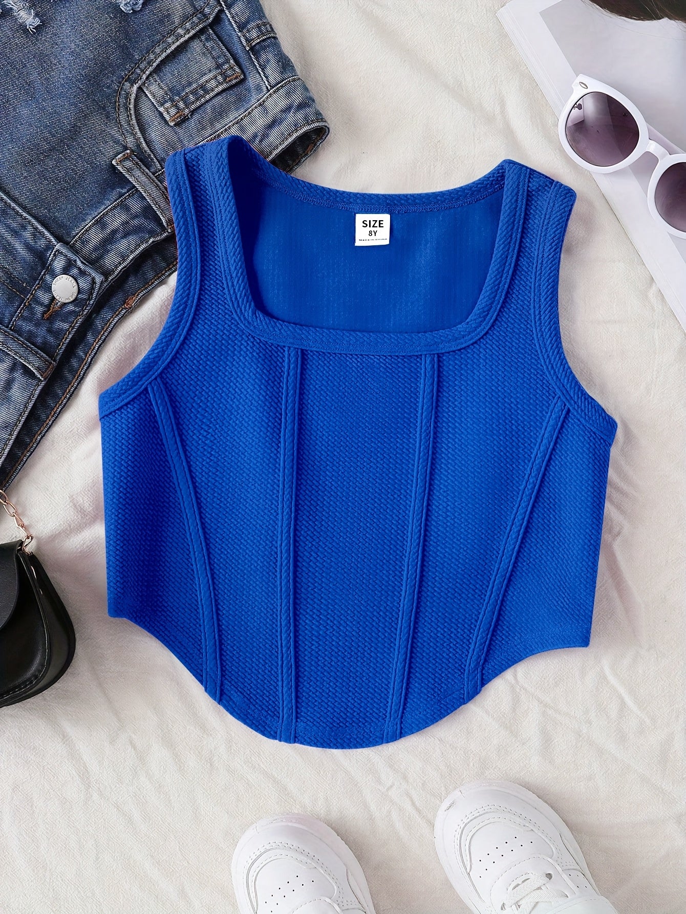 Athletic Fitted Tank Top for Older Kids, Breathable And Comfortable Casual Sportswear.