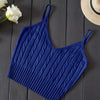 Romantic Valentines Day Soft Knit Cami Crop Top - Flirty Sleeveless Style for Spring & Summer - Comfortable Casual Wear, Womens Fashion Essential
