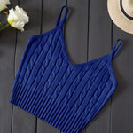 Romantic Valentines Day Soft Knit Cami Crop Top - Flirty Sleeveless Style for Spring & Summer - Comfortable Casual Wear, Womens Fashion Essential