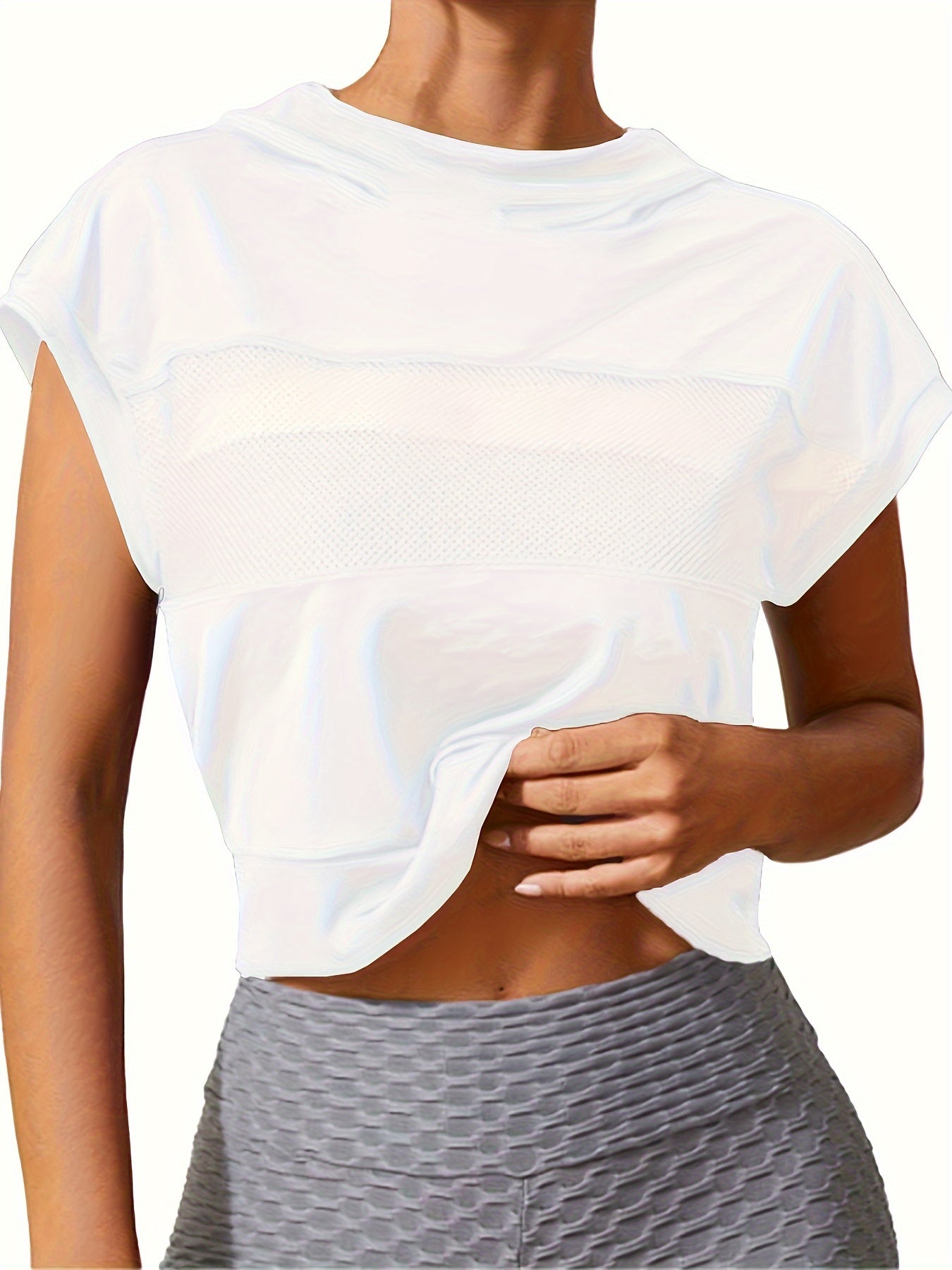 Women's High-Stretch Breathable Mesh Workout Jacket - Loose-Fit Sleeveless Yoga Running Top with Elegant Back Panel Design, All-Season Gym & Casual Outdoor Activewear, Racerback Design | Comfortable Fit, Workout Accessories