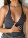 Solid Color Low-Cut V-Neck Camisole Top for Women, Stylish And Elegant, Suitable for All Seasons, Thin And Sexy Sleeveless Fitted Top, Trendy Little Tank Top, Sleeveless T-Shirt for Sports And Yoga.