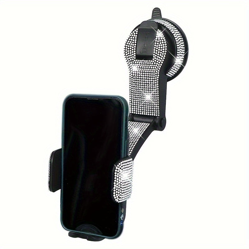 Car Diamond Mobile Phone Holder Suction Cup Car Mobile Phone Holder Universal Multi-Function 360 Rotation Anti-Shake Navigation Holder