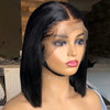 Elegant Straight Bob Wig - 200% Density 13x4 HD Lace Front, Pre-Plucked with Baby Hair, Glueless Brazilian Human Hair, Shoulder-Length Bob Style for Women, Natural Look, 100% Real Human Hair, Short Hair Wig