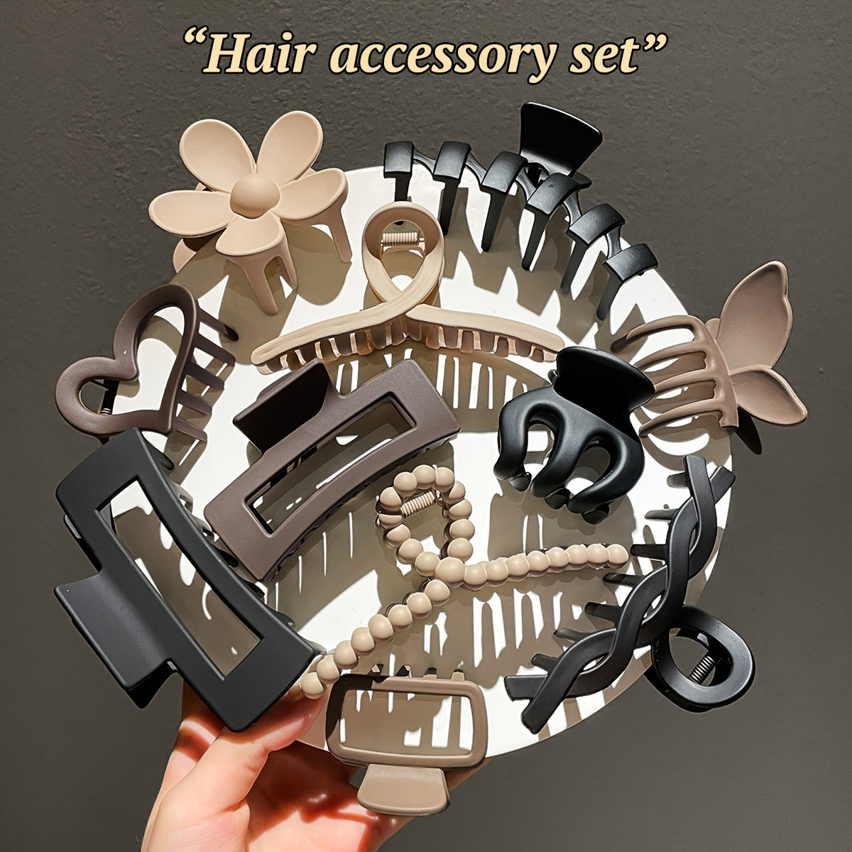 10/11pcs Versatile Bun Hair Claw - Women's Back-of-the-Head Outing Headwear