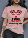 Graphic Print Crew Neck T-shirt, Short Sleeve Casual Top For Spring & Summer, Women's Clothing