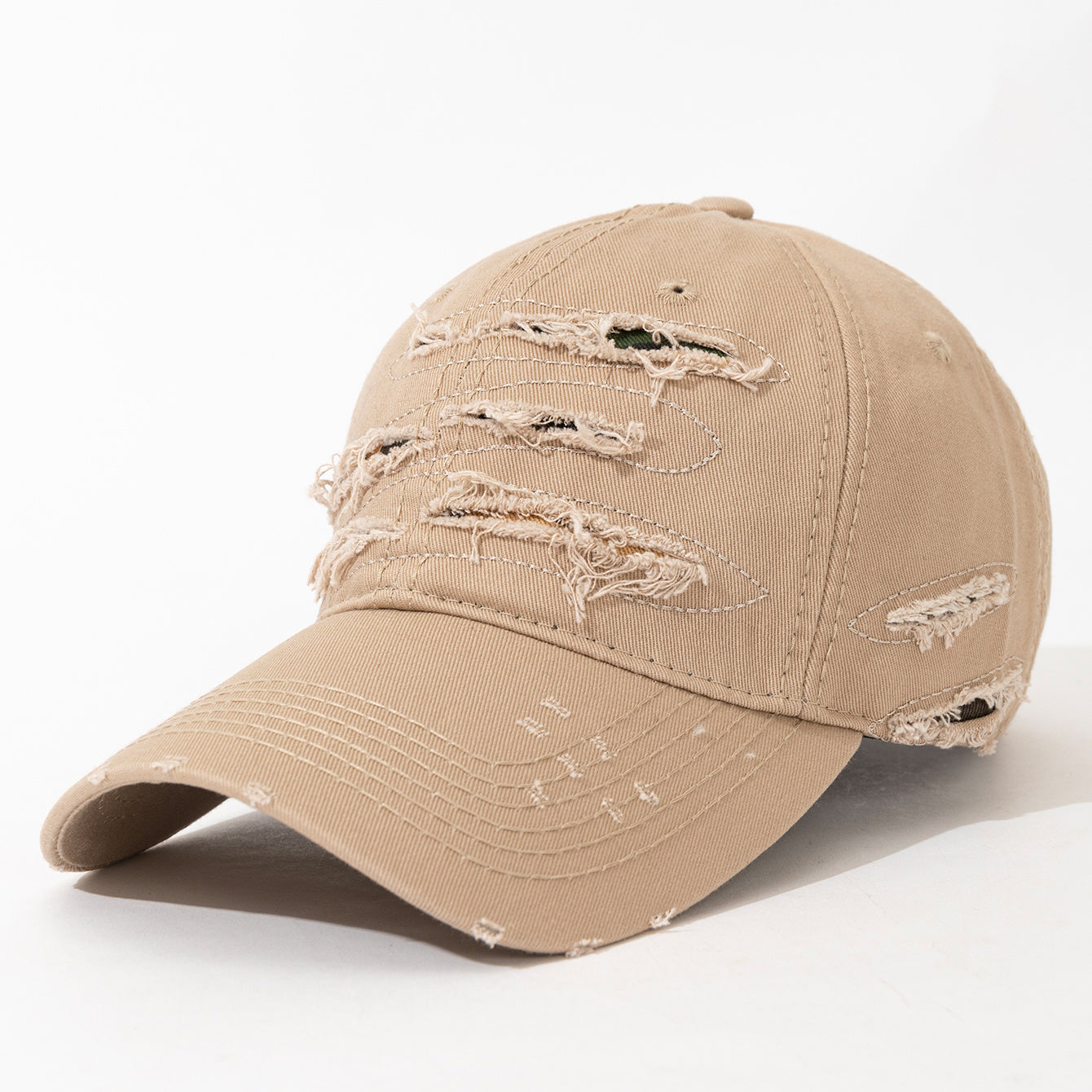 1pc Simple Polyester Baseball Cap, Embroidered Patches, Hole, Washed, Lightweight, Non-Stretch, Hand Wash or Professional Dry Clean, Solid Color, Spring Festival Valentine'S Day Gift