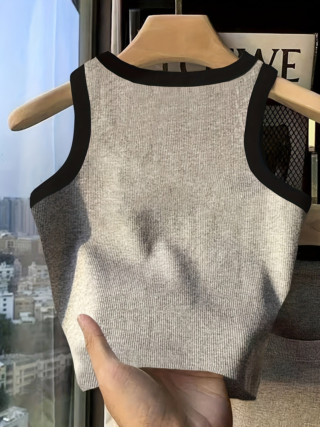 Teenage Girls' Cute Bow Print Tank Top, Simple Fashion for Casual Wear