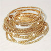 12pcs set of sparkling rhinestone tennis bracelets - elastic, elegant and versatile, suitable for daily dress up or party, ideal gift for lovers, sisters, mothers