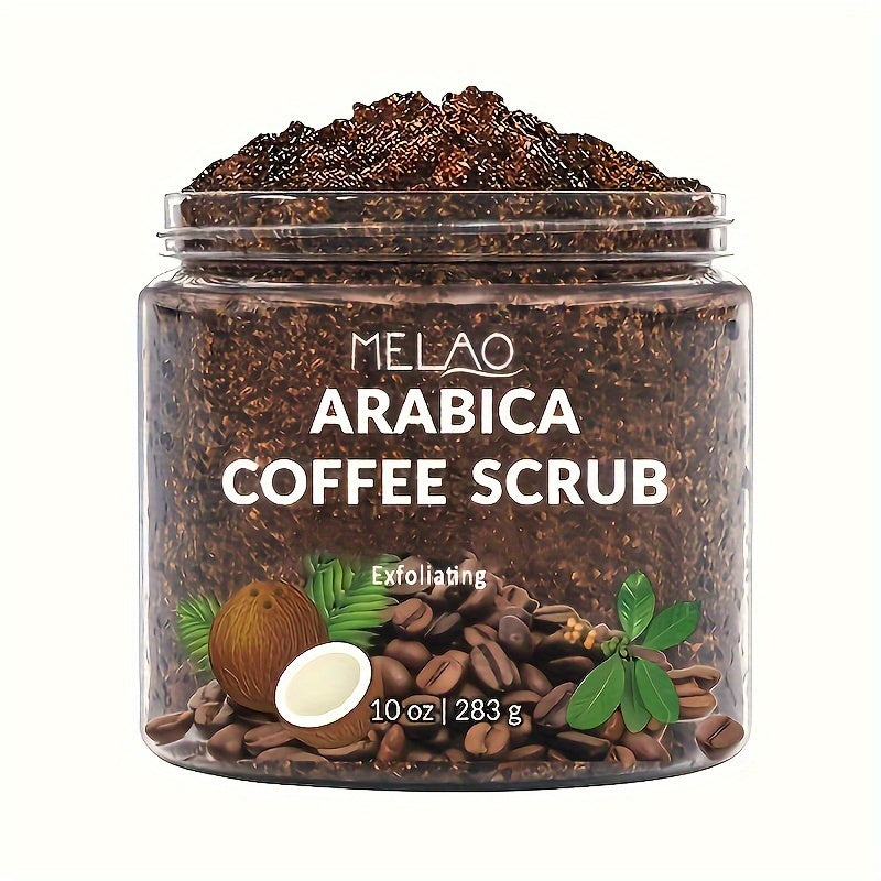 9.98oz Arabica Coffee Scrub - Exfoliating Body Scrub For Skin Care - Moisturizing And Exfoliating Body, Face, Hand, Foot Scrub With Collagen